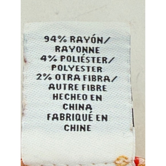 Ruby Rd Womens Paisley Knit Tunic Top Orange Teal Fringe Hem 3/4 Sleeve Sz S - Picture 9 of 10